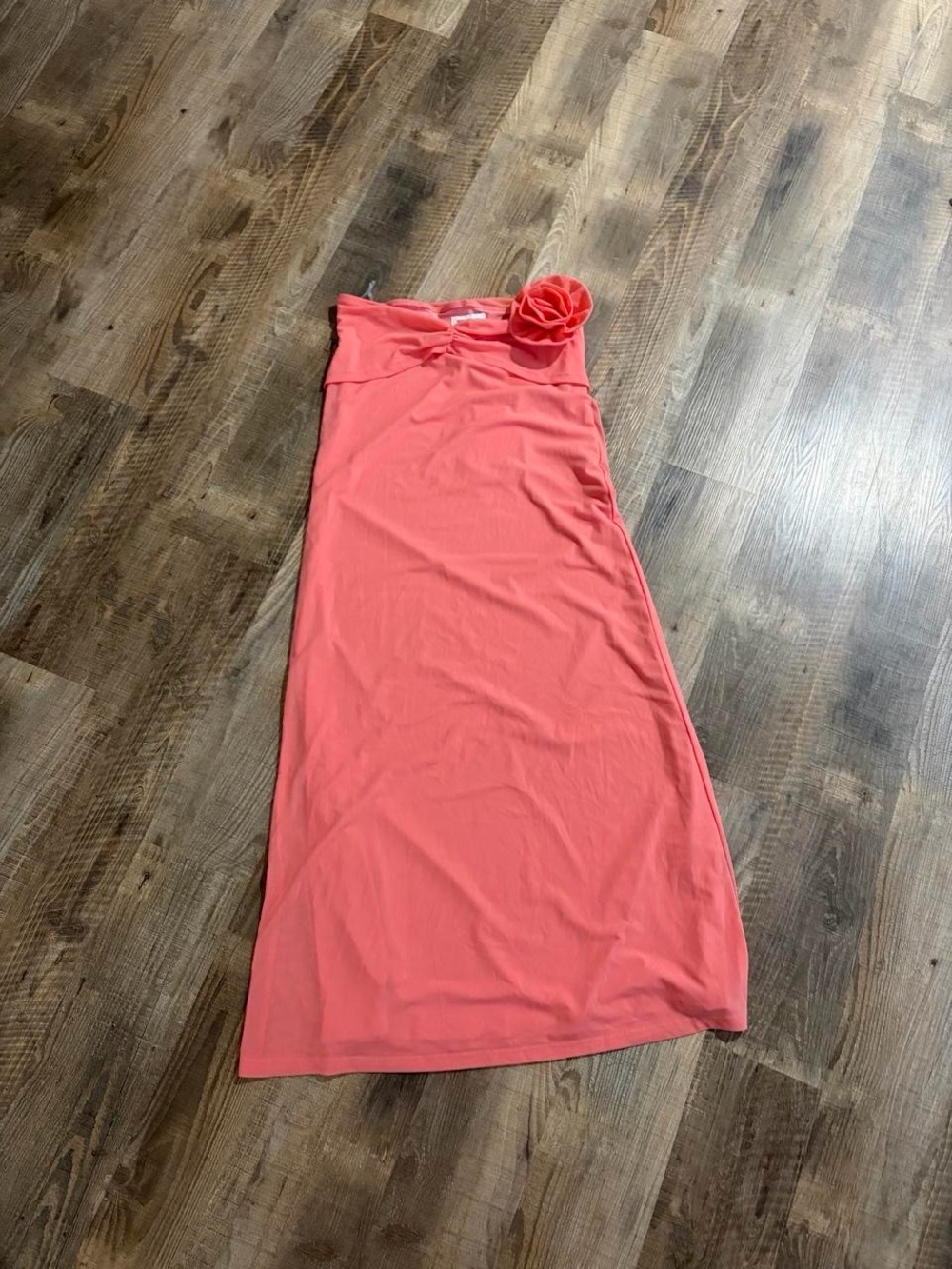 Peppermayo Coral Strapless Maxi with Rosette